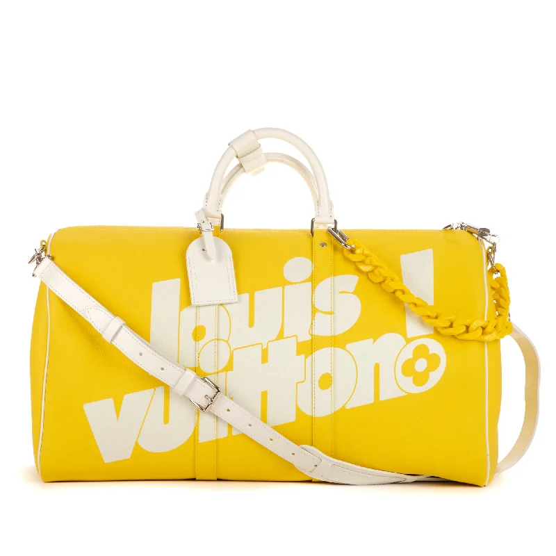 Cozy Chic Promotions Ltd. Ed. Virgil Abloh Keepall Bandouliere 50
