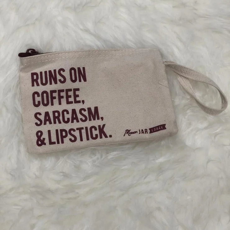 End-Of-Season Clearance Coffee and Sarcasm Lipstick Bag