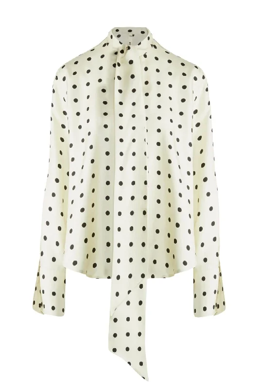 Buy More, Save More Petar Petrov Artist Silk Blouse - Ivory/ Black