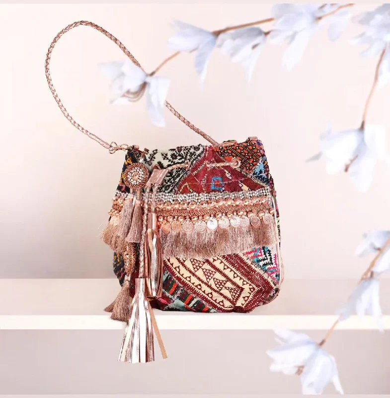 Discounted Designer Bags For Clearance Sale Copper Potli Bag