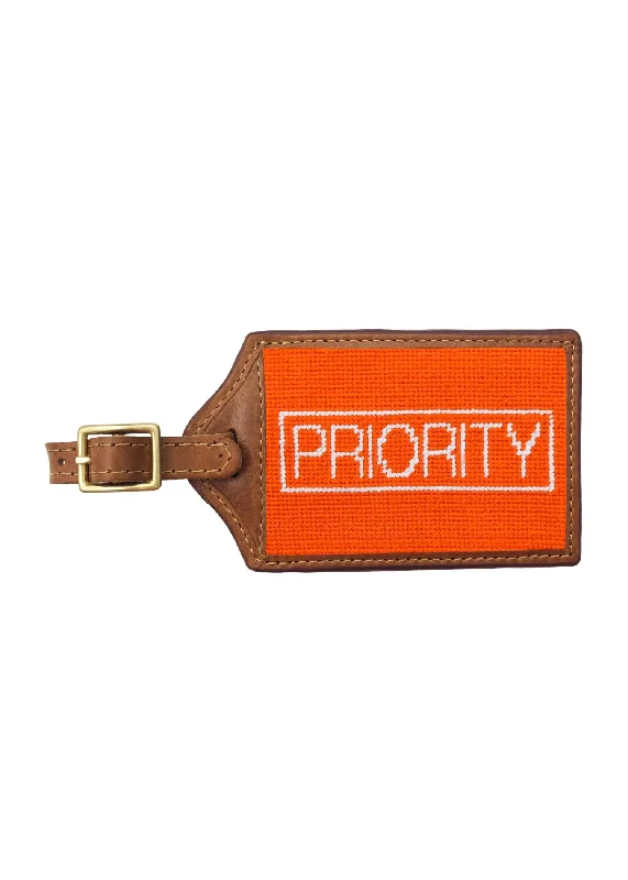 Fashion Forward Femininity PRIORITY NEEDLEPOINT LUGGAGE TAG
