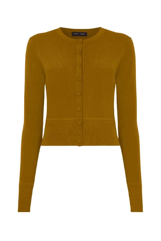 Big Discounts Proenza Schouler Silk Viscose Cardigan - Ochre