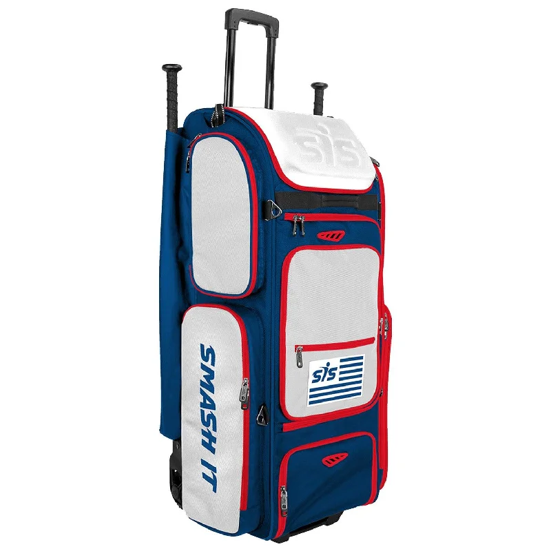 The Good Stuff SMASH OPS V3 GUERRILLA Navy/White/Red Roller Bag