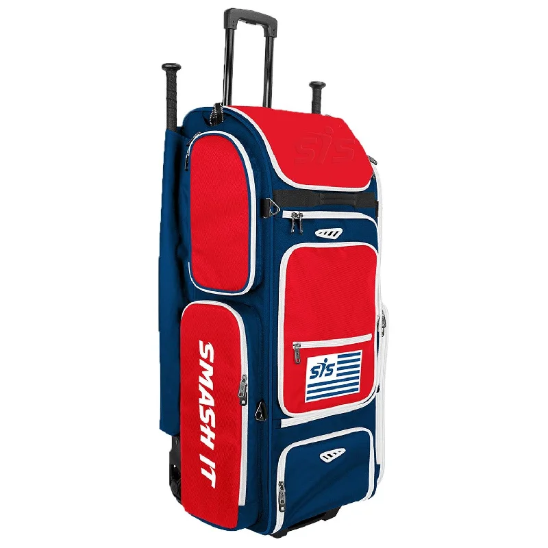 Limited Stock SMASH OPS V3 GUERRILLA Red/Navy/White Roller Bag