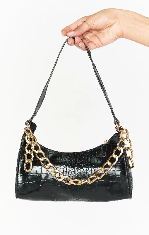 Exclusive Discounts Tempo Chain Bag ~ Black