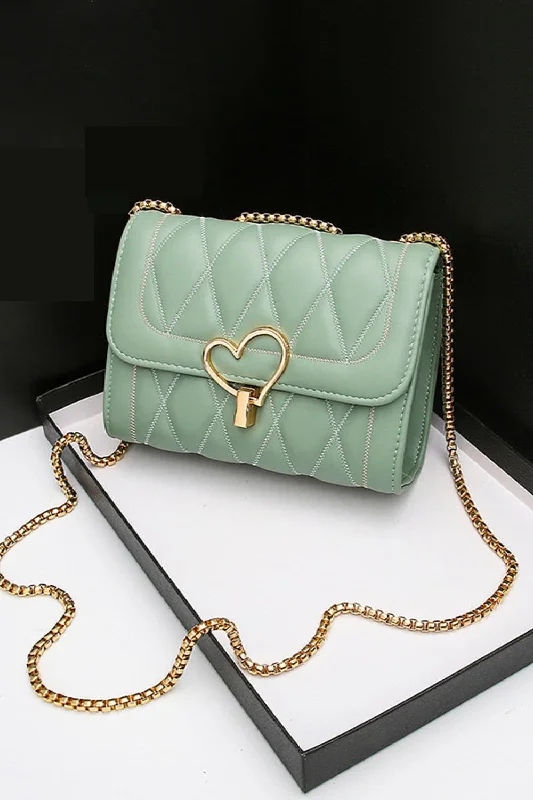 Modern And Limited-Time Offer Bags Heart Buckle PU Leather Crossbody Bag