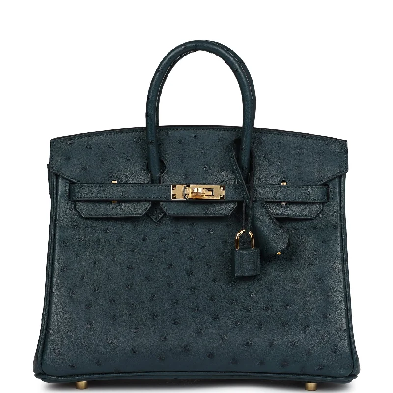 Scratch-Resistant And Luxury Sale Bags Hermes Birkin 25 Vert Cypres Ostrich Gold Hardware Scratch-Resistant And Luxury Sale Bags Hermes Birkin 25 Vert Cypres Ostrich Gold Hardware