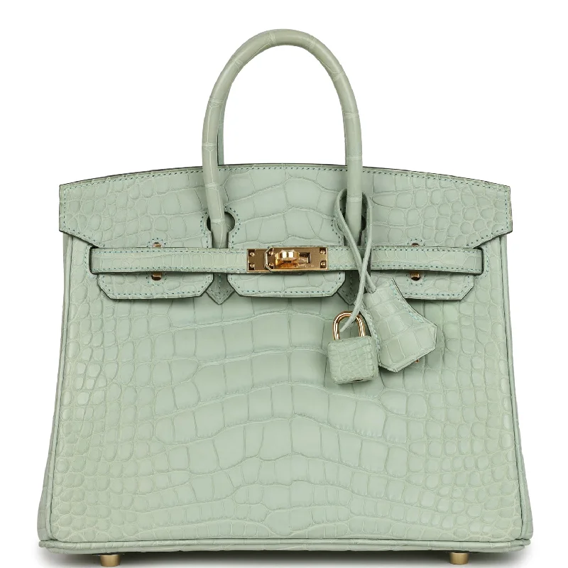Lightweight And Functional Bags For Travel And Work Hermes Birkin 25 Vert D'Eau Matte Alligator Gold Hardware Lightweight And Functional Bags For Travel And Work Hermes Birkin 25 Vert D'Eau Matte Alligator Gold Hardware