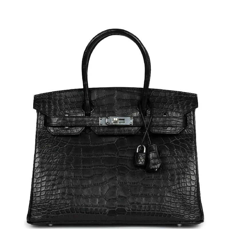 Bags For Urban And Trendy Looks Hermes Birkin 30 Black Matte Alligator Palladium Hardware Bags For Urban And Trendy Looks Hermes Birkin 30 Black Matte Alligator Palladium Hardware