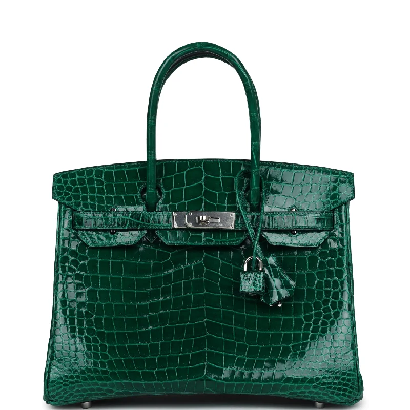 Luxurious But Budget-Friendly Bags Pre-owned Hermes Birkin 30 Emerald Shiny Niloticus Crocodile Palladium Hardware Luxurious But Budget-Friendly Bags Pre-owned Hermes Birkin 30 Emerald Shiny Niloticus Crocodile Palladium Hardware