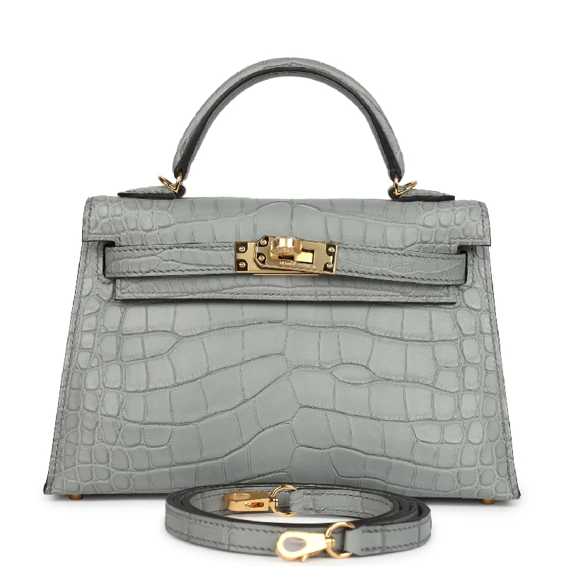 Handbag For Fashion Hermes Kelly Sellier 20 Gris Ciment Matte Alligator Gold Hardware Handbag For Fashion Hermes Kelly Sellier 20 Gris Ciment Matte Alligator Gold Hardware
