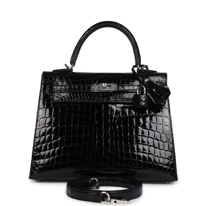 Vibrant Bags With Discounts Hermes Kelly Sellier 25 Black Shiny Niloticus Crocodile Palladium Hardware Vibrant Bags With Discounts Hermes Kelly Sellier 25 Black Shiny Niloticus Crocodile Palladium Hardware