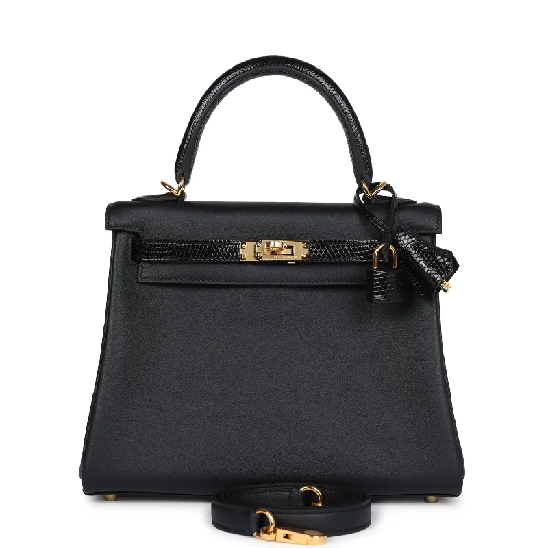 Genuine Bags On Clearance Sale Hermes Kelly Retourne 25 Black Swift and Varanus Niloticus Lizard Touch Gold Hardware Genuine Bags On Clearance Sale Hermes Kelly Retourne 25 Black Swift and Varanus Niloticus Lizard Touch Gold Hardware