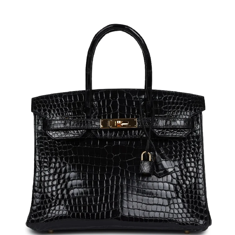 Black Friday Deals On Stylish Handbags Pre-owned Hermes Birkin 30 Black Shiny Porosus Crocodile Gold Hardware Black Friday Deals On Stylish Handbags Pre-owned Hermes Birkin 30 Black Shiny Porosus Crocodile Gold Hardware