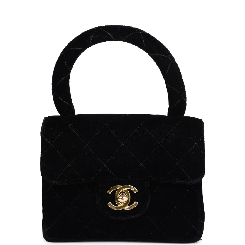 Inspired Bags For Affordable Luxury Vintage Chanel Micro Kelly Child Flap Bag Black Velvet Gold Hardware Inspired Bags For Affordable Luxury Vintage Chanel Micro Kelly Child Flap Bag Black Velvet Gold Hardware