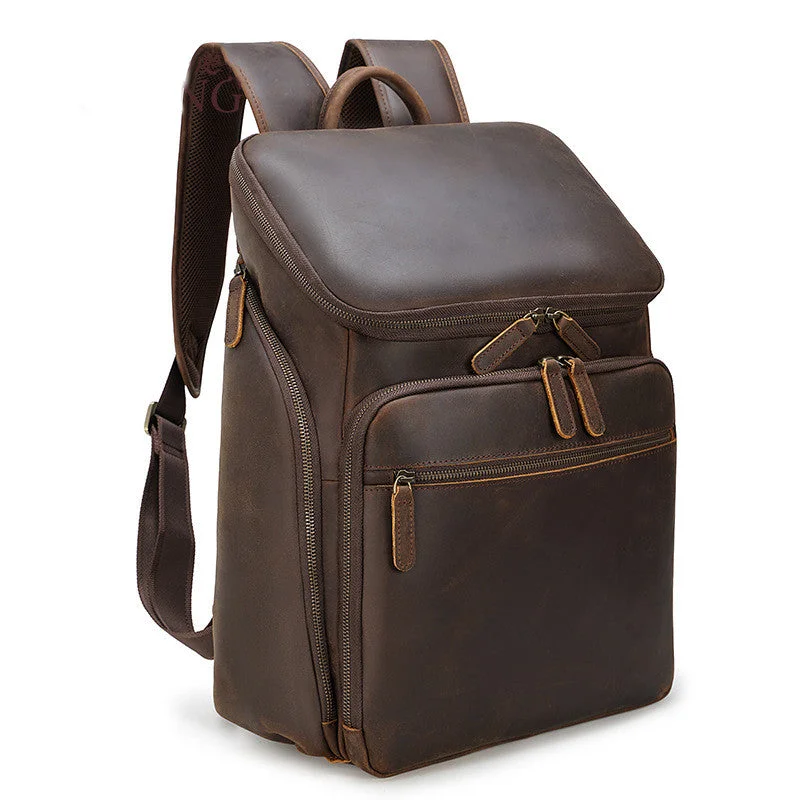 Bags For College Students On A Budget 15.6" Laptop Backpack Full Grain Leather Travel Backpack Retro School Backpack Bags For College Students On A Budget 15.6" Laptop Backpack Full Grain Leather Travel Backpack Retro School Backpack