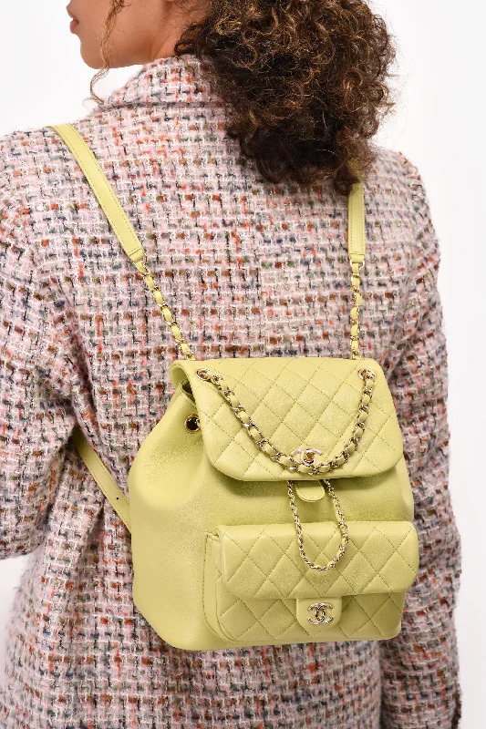 Inspired Bags For Luxury Fashion Lovers Pre-Loved Chanel™ Mint Green Lambskin Small GHW Duma Backpack Inspired Bags For Luxury Fashion Lovers Pre-Loved Chanel™ Mint Green Lambskin Small GHW Duma Backpack