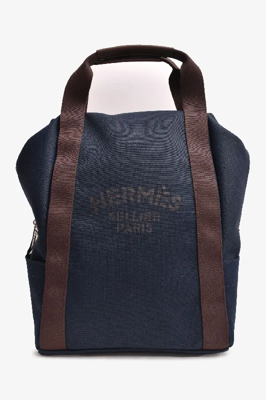 Elegant Bags For Formal Events And Luxury Occasions Hermès Selleir 2023 Navy Canvas Groom School Backpack Elegant Bags For Formal Events And Luxury Occasions Hermès Selleir 2023 Navy Canvas Groom School Backpack