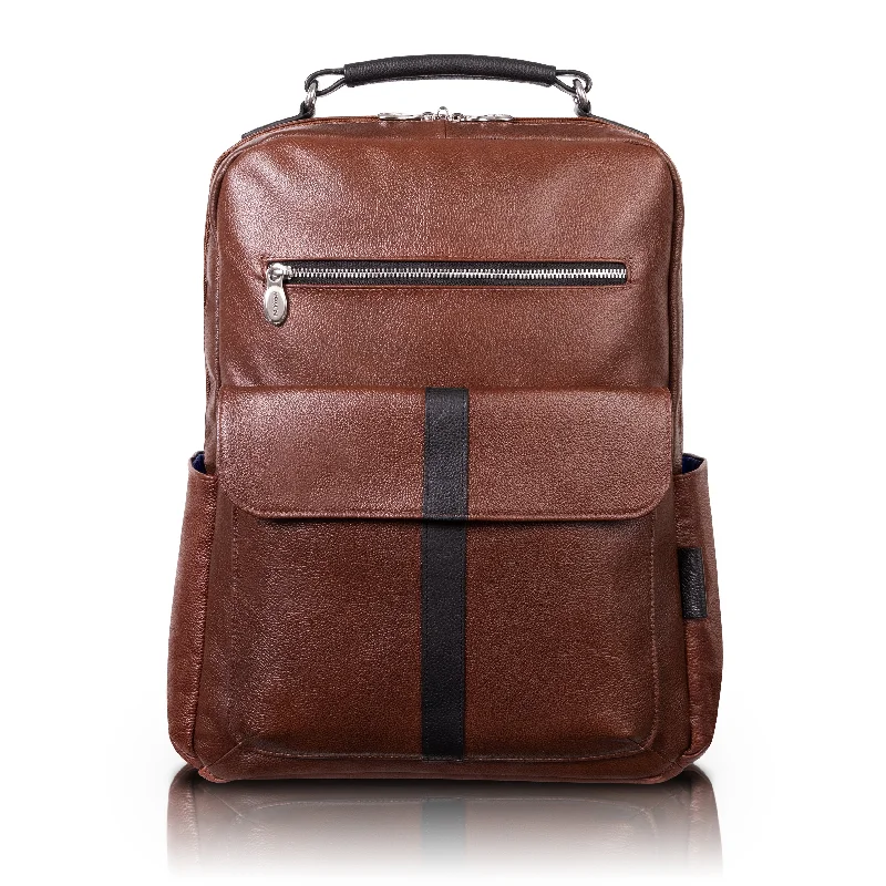 Designer Bags For Luxury Collectors With Offers LOGAN | 17” Leather Two-Tone Laptop Backpack Designer Bags For Luxury Collectors With Offers LOGAN | 17” Leather Two-Tone Laptop Backpack