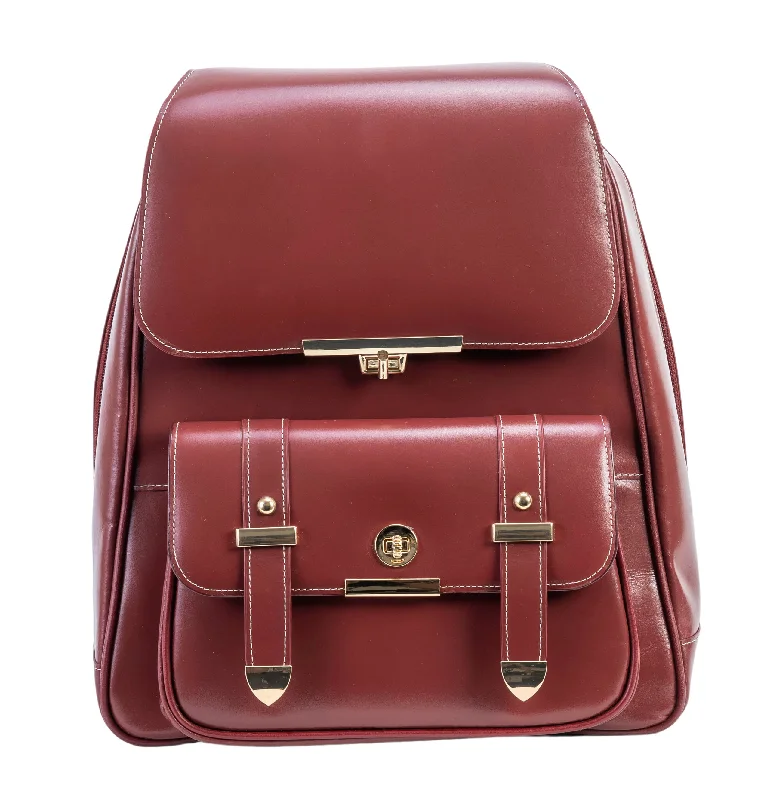 High-Quality Bags MARYVILLE | 11" Leather Business Laptop Tablet Backpack