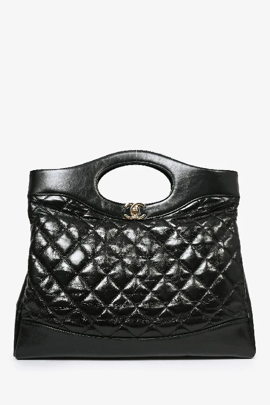 Inspired Bags For High-End Fashion Pre-Loved Chanel™ 2019/20 Black Leather Quilted 31 Shopping Bag with Strap Inspired Bags For High-End Fashion Pre-Loved Chanel™ 2019/20 Black Leather Quilted 31 Shopping Bag with Strap