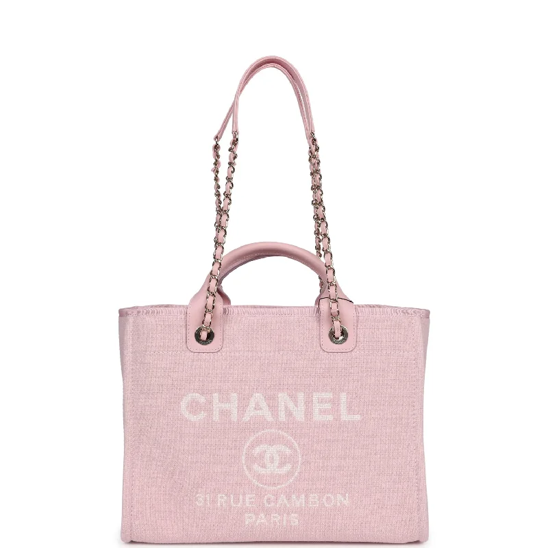 Bag For Modern Fashion Chanel Small Deauville Shopping Tote Light Pink Canvas Light Gold Hardware Bag For Modern Fashion Chanel Small Deauville Shopping Tote Light Pink Canvas Light Gold Hardware