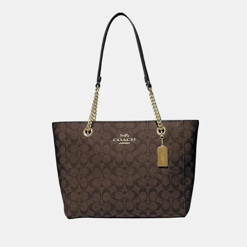 Glamorous Bags For Evening Events And Parties Coach Cammie Chain Tote In Signature Canvas Glamorous Bags For Evening Events And Parties Coach Cammie Chain Tote In Signature Canvas