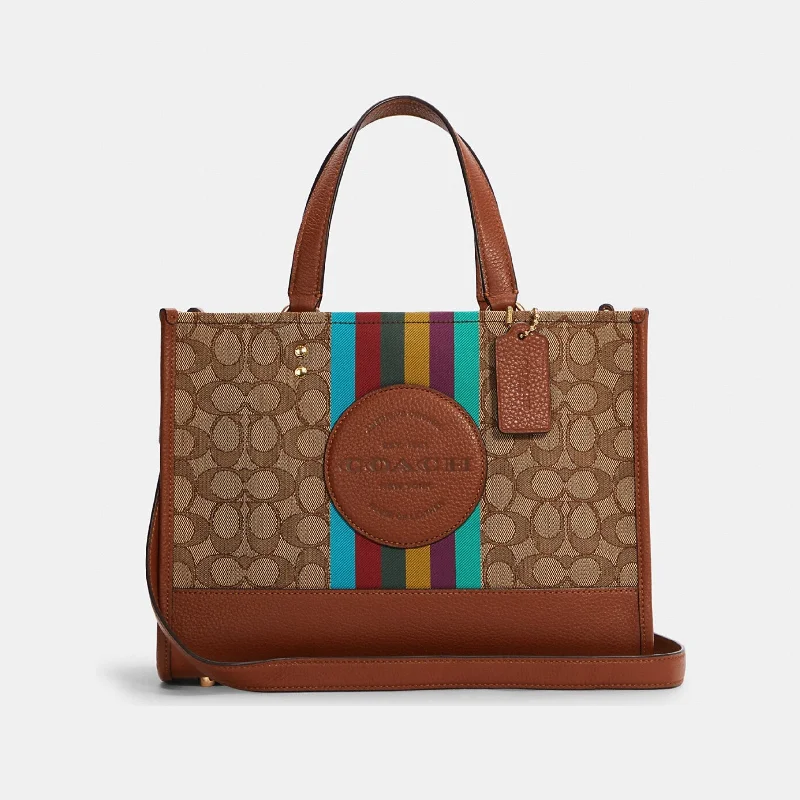 Stylish Bags For Fashion Influencers And Bloggers Coach Dempsey Carryall In Signature Jacquard With Stripe And Coach Patch Stylish Bags For Fashion Influencers And Bloggers Coach Dempsey Carryall In Signature Jacquard With Stripe And Coach Patch