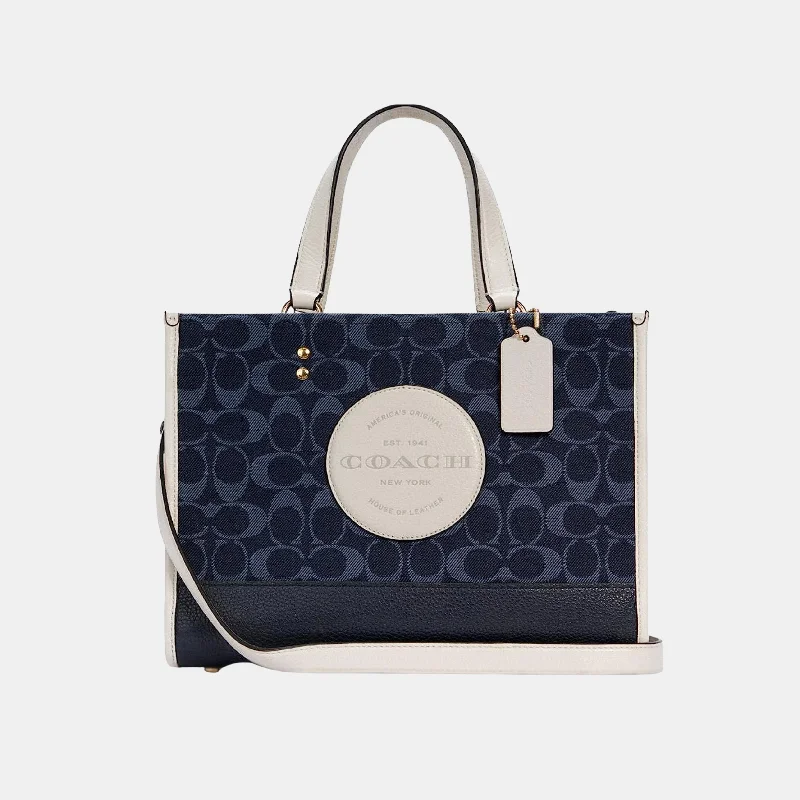 Everyday Bags For Work, School, Or Errands Coach Dempsey Tote In Signature Denim With Coach Patch Everyday Bags For Work, School, Or Errands Coach Dempsey Tote In Signature Denim With Coach Patch