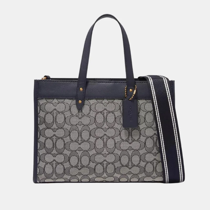 Functional Bags For Busy Moms And Dads Coach Field Tote 30 in Signature Jacquard & Leather Functional Bags For Busy Moms And Dads Coach Field Tote 30 in Signature Jacquard & Leather