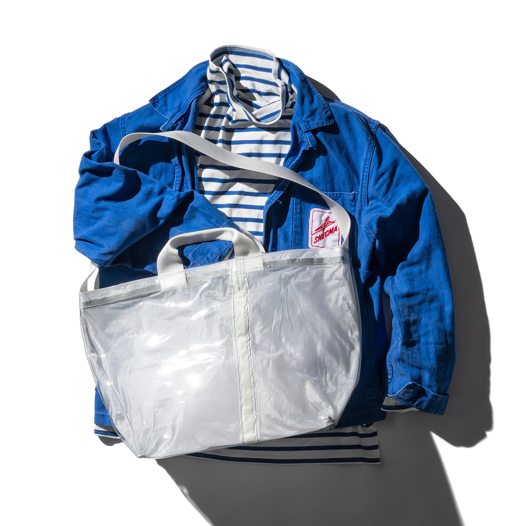 Tote Bag For Everyday Use Covered Parachute Shoulder Bag in White