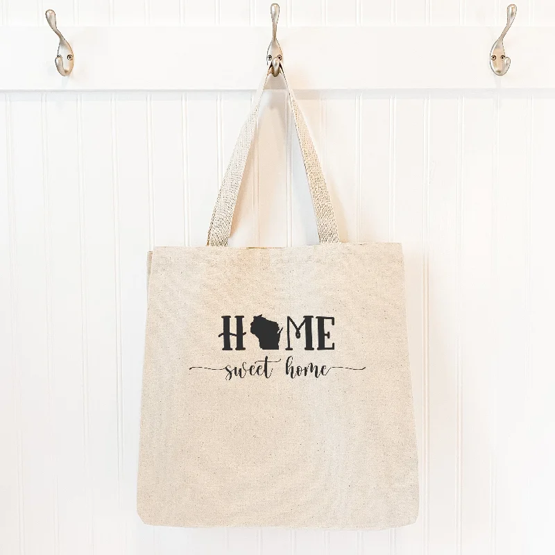 Vintage Bags For Retro And Classic Fashion Lovers Home Sweet Home (with State) - Canvas Tote Bag Vintage Bags For Retro And Classic Fashion Lovers Home Sweet Home (with State) - Canvas Tote Bag