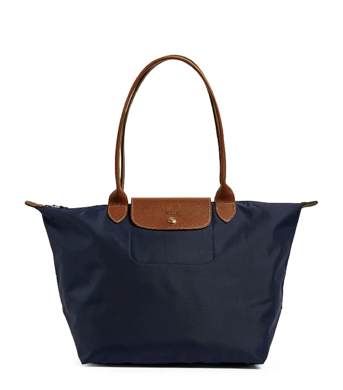High-Quality Bags Longchamp Le Pliage Green Tote Navy- Recycled Canvas