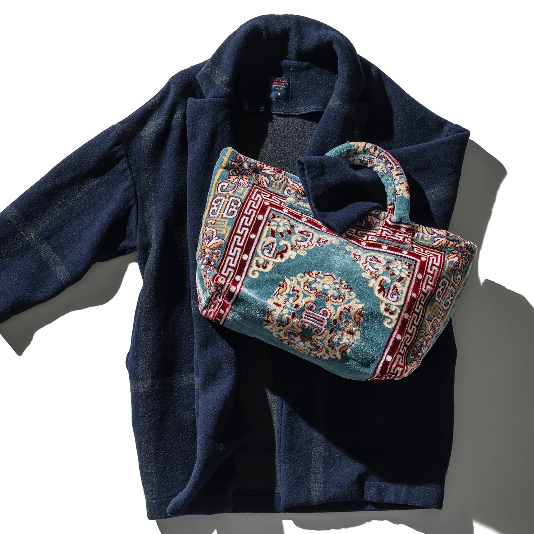 Lightweight And Functional Bags For Travel And Work Polyester Cotton Rug Fabric Bag Blue Lightweight And Functional Bags For Travel And Work Polyester Cotton Rug Fabric Bag Blue