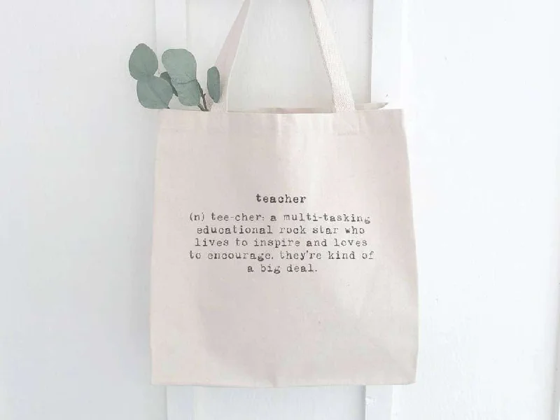 Festival Bags For Concerts And Events Teacher Definition - Canvas Tote Bag