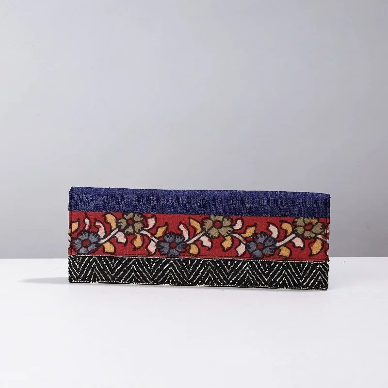 Inspired Bags For Timeless Elegance Blue - Handpainted Kalamkari Natural Dyed Ghicha Silk Clutch Inspired Bags For Timeless Elegance Blue - Handpainted Kalamkari Natural Dyed Ghicha Silk Clutch