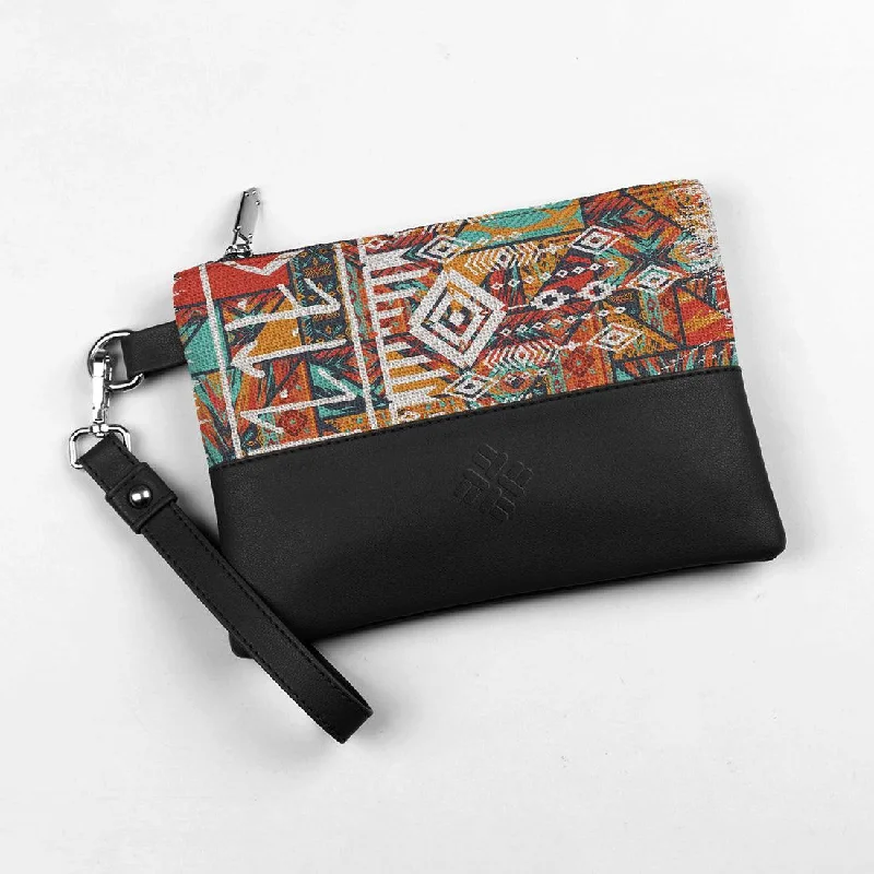 Clearance Bags For Budget Shoppers Black Toiletry Pouch African Art