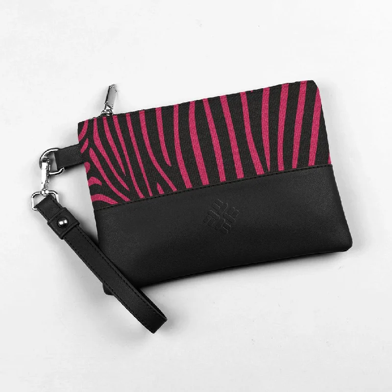 Vintage Bags For Retro And Classic Fashion Lovers Black Toiletry Pouch Pinky Zebra Vintage Bags For Retro And Classic Fashion Lovers Black Toiletry Pouch Pinky Zebra