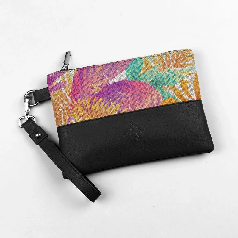 Lightweight And Functional Bags For Travel And Work Black Toiletry Pouch Summer Leafs Lightweight And Functional Bags For Travel And Work Black Toiletry Pouch Summer Leafs