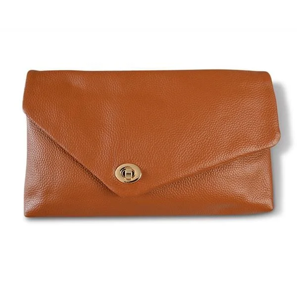 Flash Sale On Premium Bags CENTENNIAL PARK - Ladies Tan Pebbled Leather Clutch Envelope Bag Flash Sale On Premium Bags CENTENNIAL PARK - Ladies Tan Pebbled Leather Clutch Envelope Bag