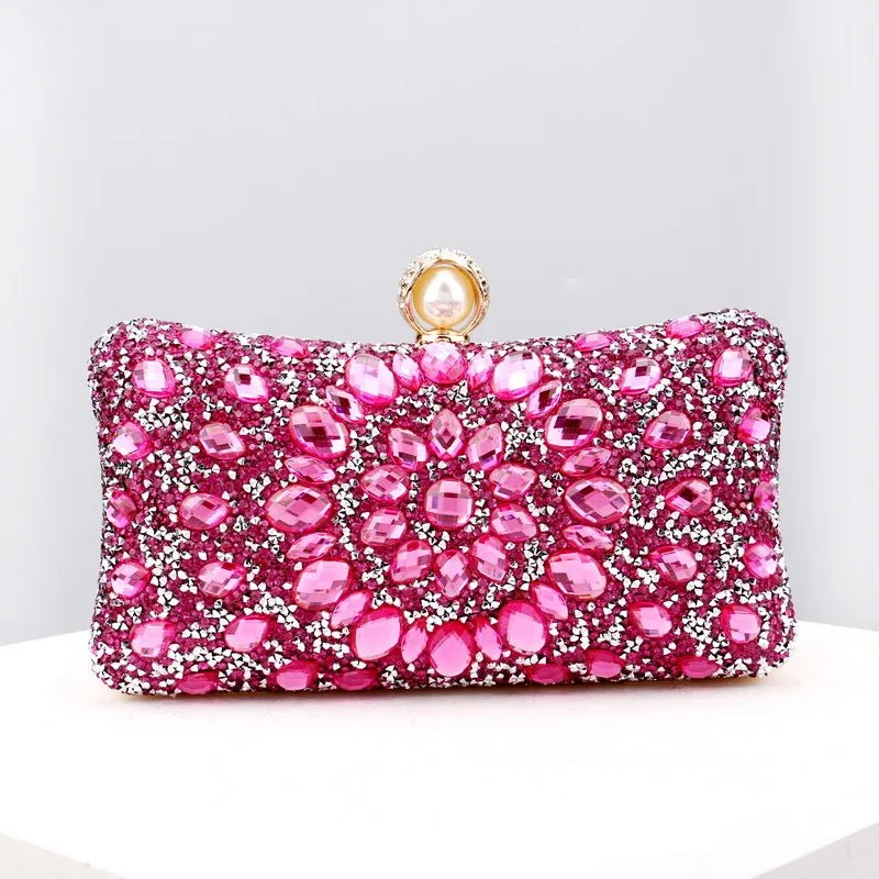 Stylish Yet Affordable Bags Gemstone Crystal Clutch