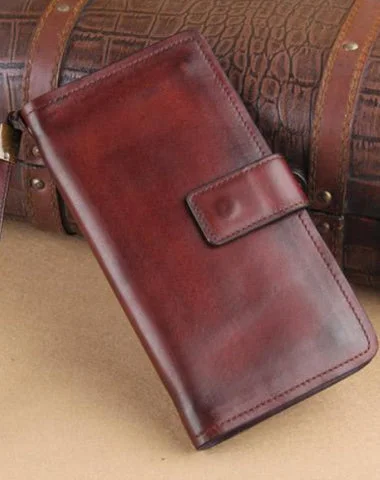 Bags For Playful And Chic Styles Genuine Leather Mens Cool Biker Chain Wallet Long Leather Wallet Slim Clutch Wristlet Wallet for Men Bags For Playful And Chic Styles Genuine Leather Mens Cool Biker Chain Wallet Long Leather Wallet Slim Clutch Wristlet Wallet for Men