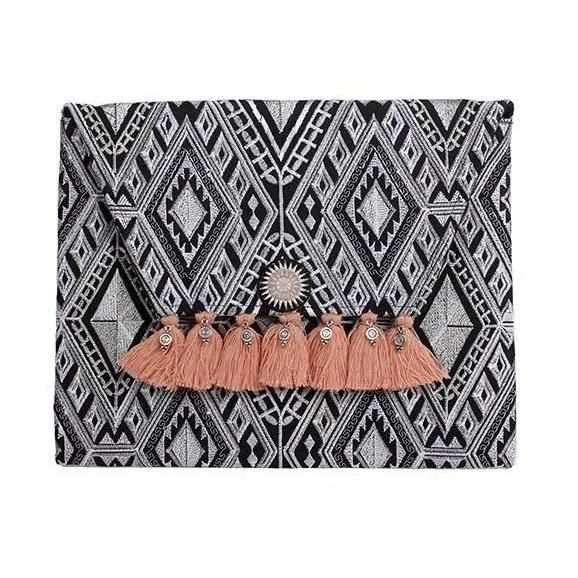 Trendy And Discounted Designer Handbags Geometric Clutch Bag With Tassels - Thailand Trendy And Discounted Designer Handbags Geometric Clutch Bag With Tassels - Thailand