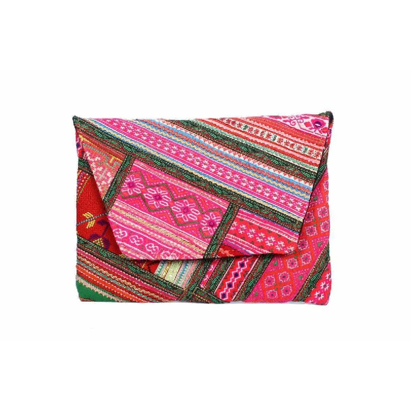 Luxurious Bags With Limited-Time Offers Vintage Upcycled Patchwork Clutch Bag | iPad Bag - Thailand Luxurious Bags With Limited-Time Offers Vintage Upcycled Patchwork Clutch Bag | iPad Bag - Thailand