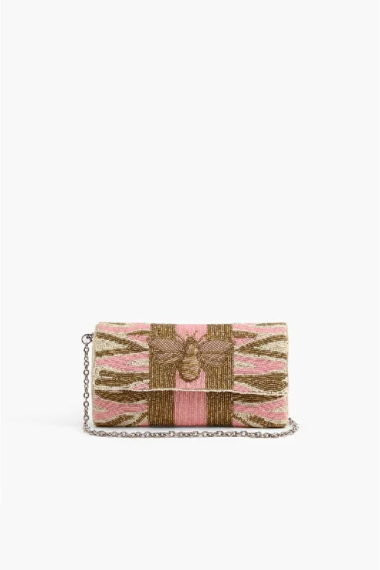 Flash Sales On Premium And High-Quality Bags Pretty Pink Bee Zebra Beaded Embellished Clutch Flash Sales On Premium And High-Quality Bags Pretty Pink Bee Zebra Beaded Embellished Clutch