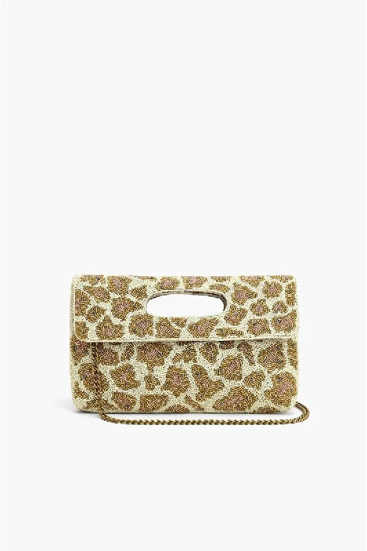 Discounted Designer Bags For Clearance Sale Rose Gold Leopard Clutch with Chain strap Discounted Designer Bags For Clearance Sale Rose Gold Leopard Clutch with Chain strap