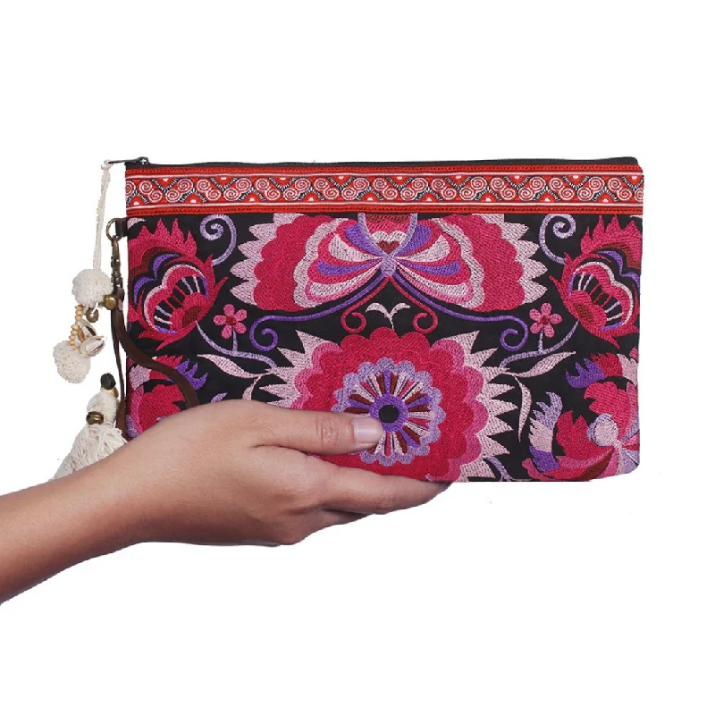 Halloween-Themed Singing Birds Embroidered Bag - Thailand