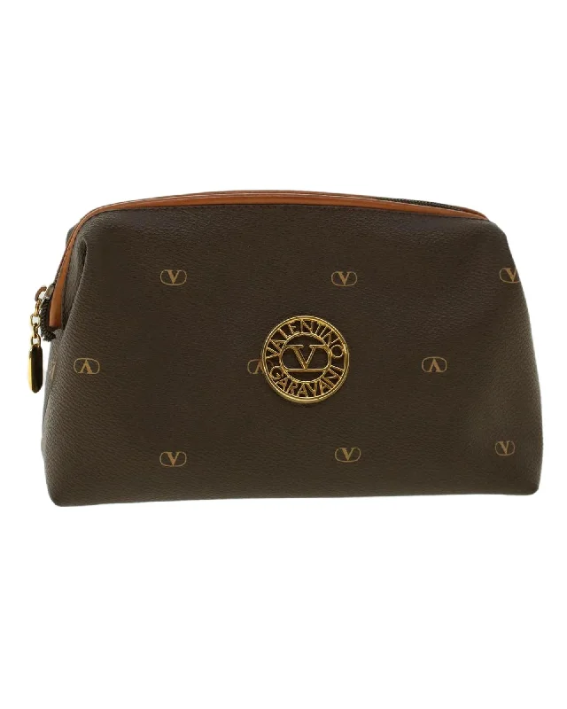 New Year Party Bag For Celebrations Brown Leather Clutch Bag
