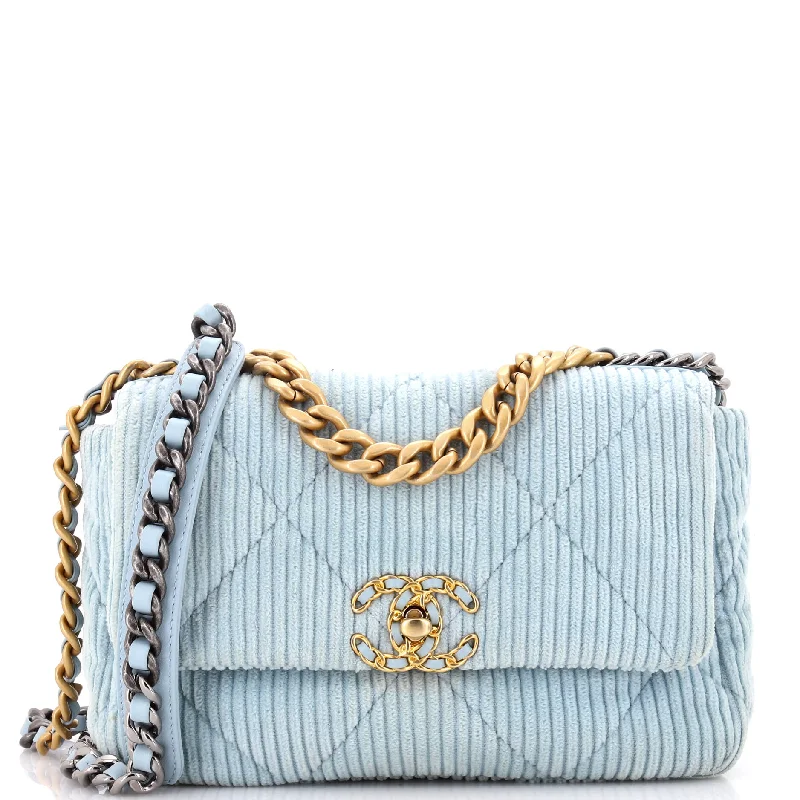 Luxury Bags With Premium Materials And Craftsmanship 19 Flap Bag Quilted Corduroy Medium Luxury Bags With Premium Materials And Craftsmanship 19 Flap Bag Quilted Corduroy Medium