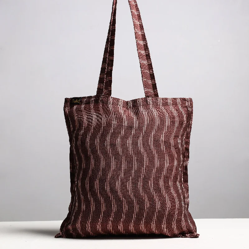Modern And Limited-Time Offer Bags Brown - Handcrafted Pochampally Ikat Weave Cotton Jhola Bag Modern And Limited-Time Offer Bags Brown - Handcrafted Pochampally Ikat Weave Cotton Jhola Bag